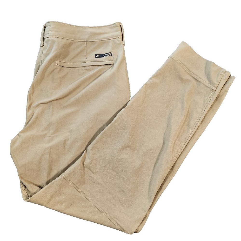 American Eagle Active Flex Men Khaki Tan Stretch Performance Chino Pants